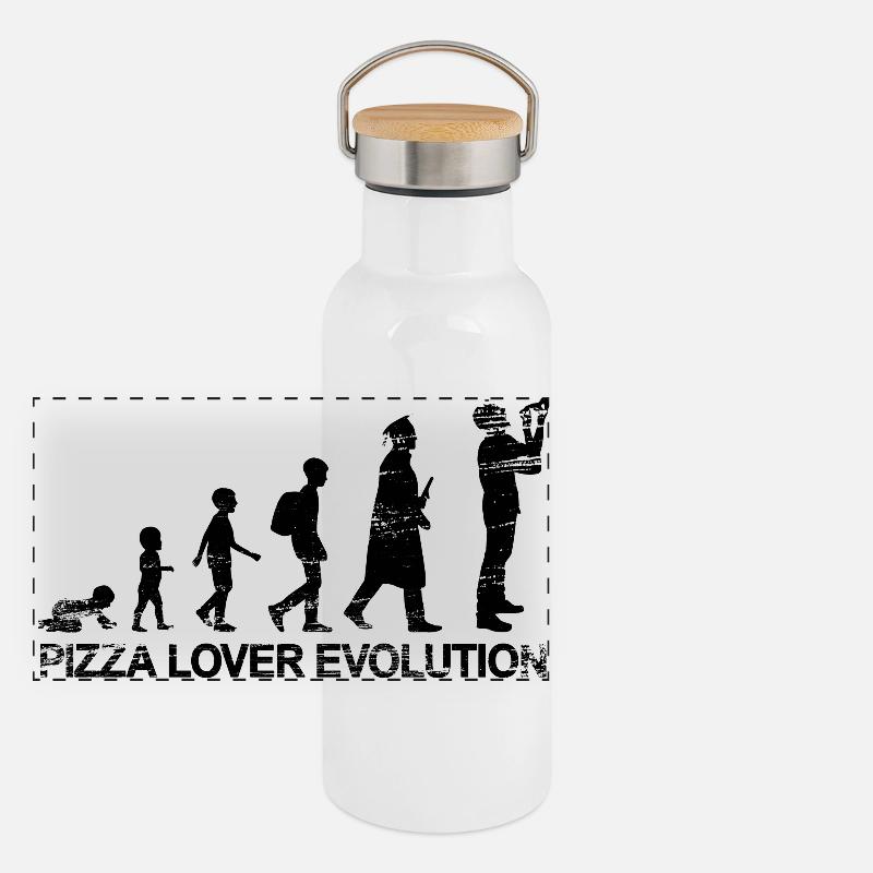 L'évolution des amateurs de pizza Gourde isotherme avec bouchon en bambou