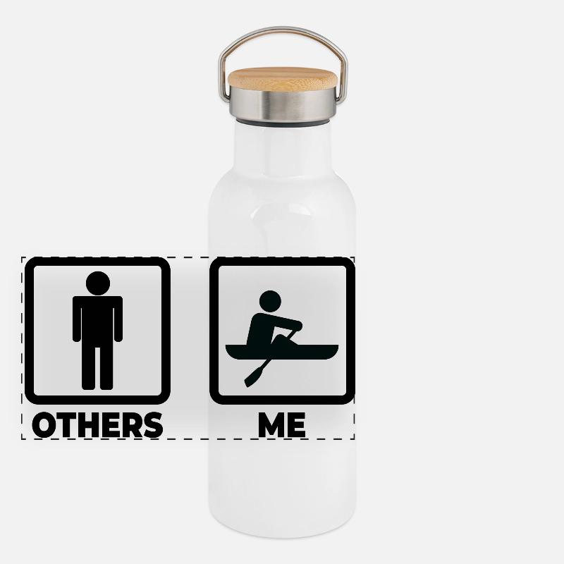 Me as a rower Panoramic Thermal Bottle with Bamboo Lid