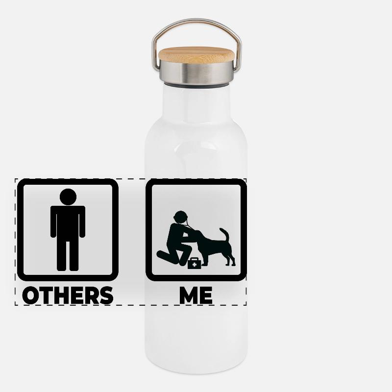 Ich als Tierarzt Panorama Thermosflasche mit Bambusdeckel