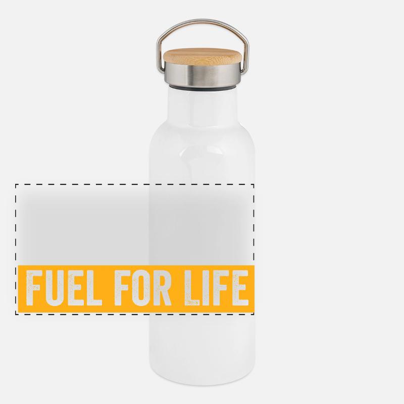 Folate Fuel For Life Power Source Panoramic Thermal Bottle with Bamboo Lid