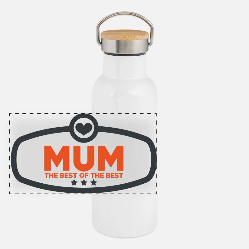 Die beste Mutter aller Zeiten - Muttertag Panorama Thermosflasche mit Bambusdeckel