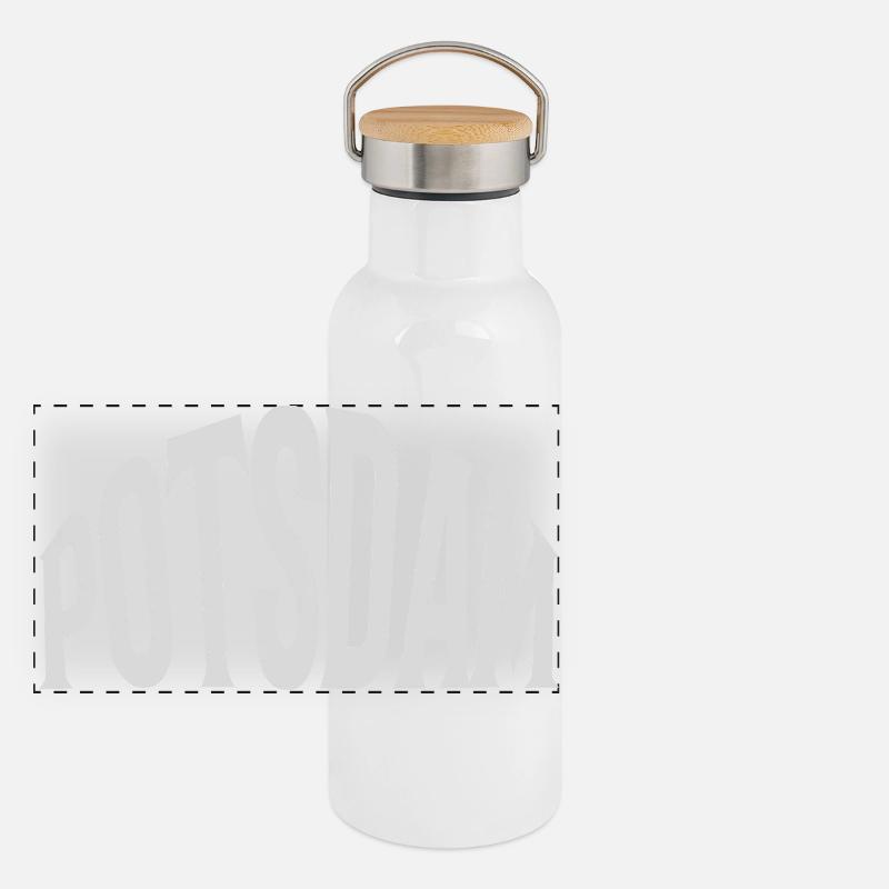 Panorama Thermosflasche mit Bambusdeckel
