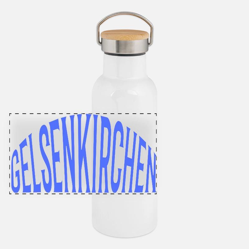 Gelsenkirchen Gourde isotherme avec bouchon en bambou