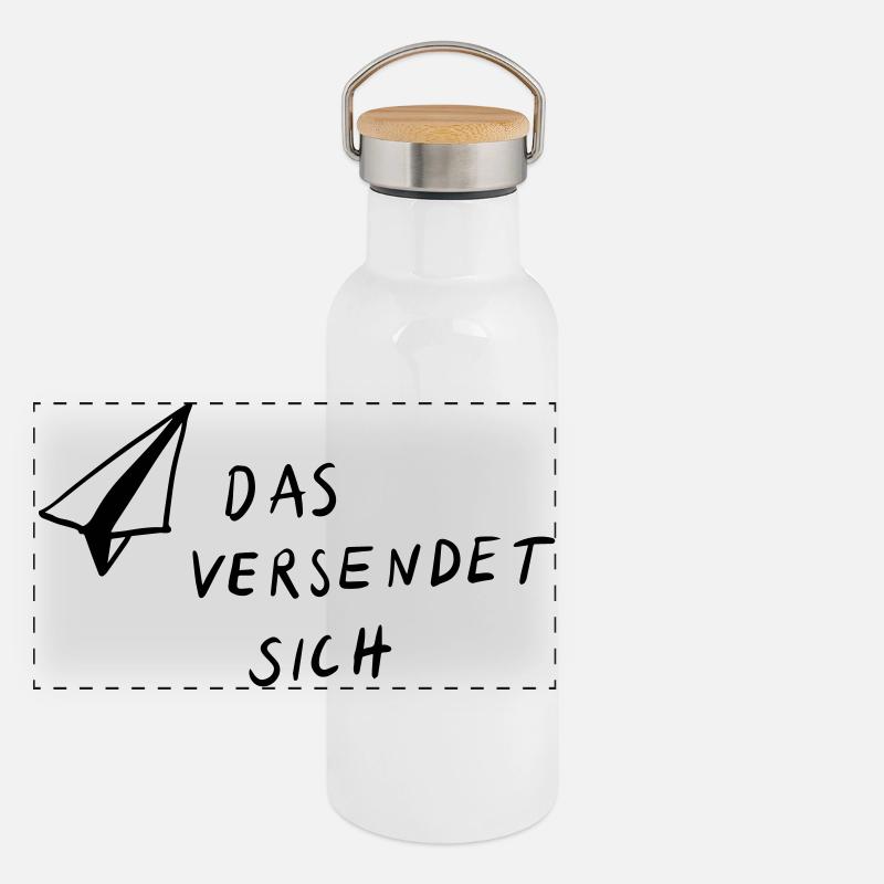 Das versendet sich Panorama Thermosflasche mit Bambusdeckel