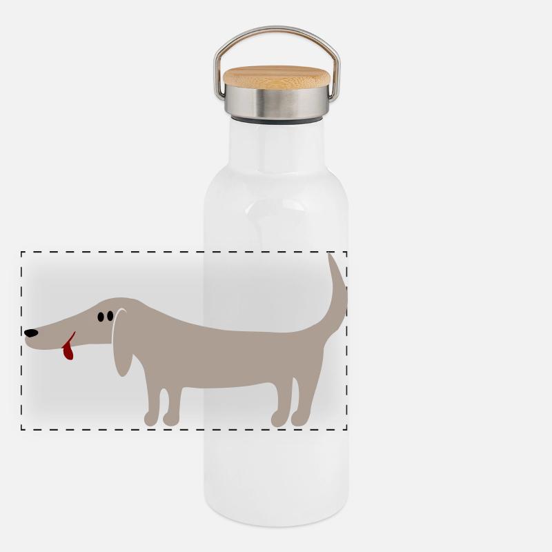 Panorama Thermosflasche mit Bambusdeckel