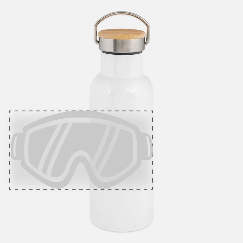 Skibrille Panorama Thermosflasche mit Bambusdeckel