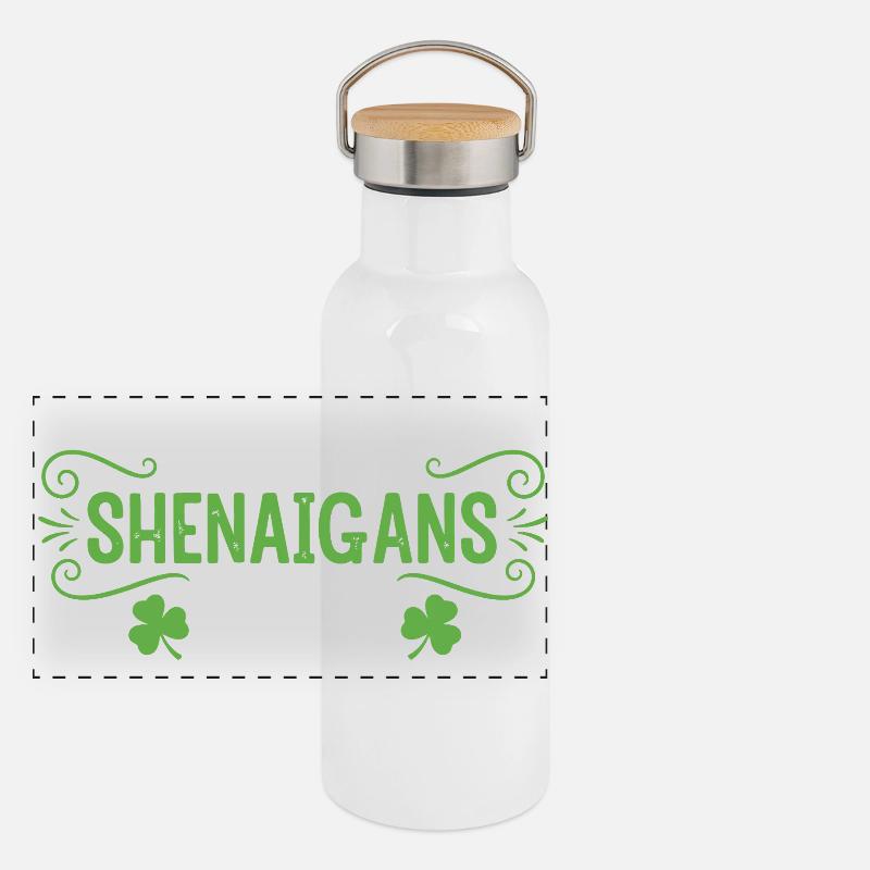 Que les bêtises commencent Gourde isotherme avec bouchon en bambou