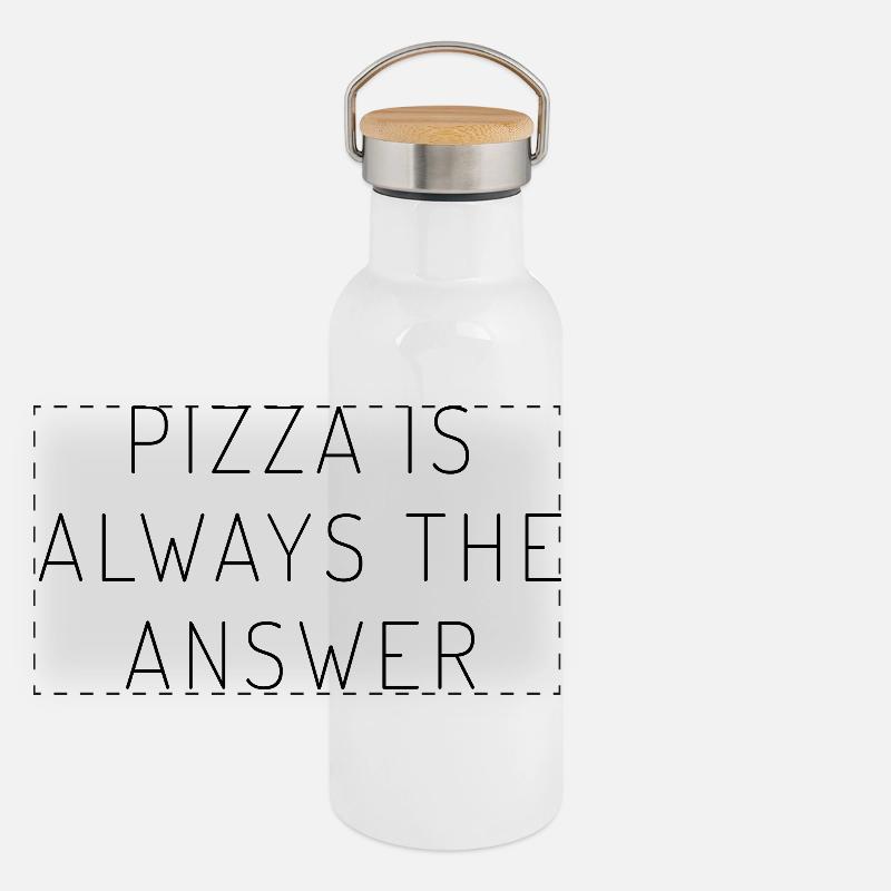 Réponse à la pizza Gourde isotherme avec bouchon en bambou