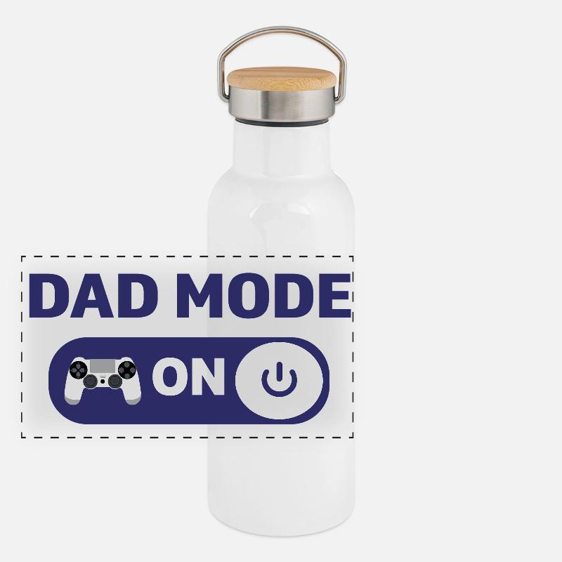 Mode papa activé – Strong Dad Life Design Gourde isotherme avec bouchon en bambou