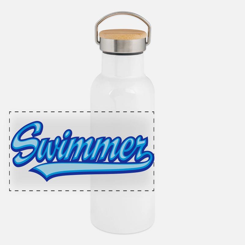 Swimmer Panoramic Thermal Bottle with Bamboo Lid