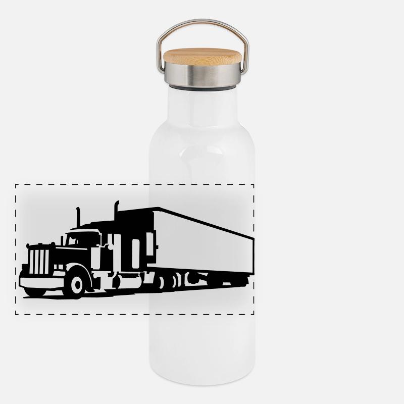 Truck Gourde isotherme avec bouchon en bambou