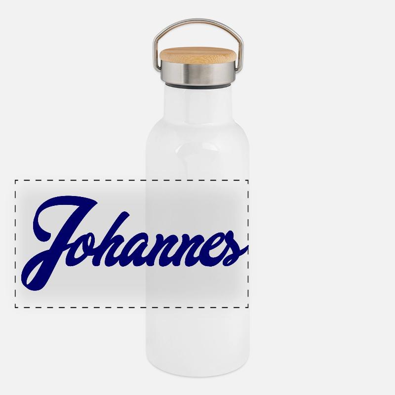 Name Johannes Personalization Panoramic Thermal Bottle with Bamboo Lid
