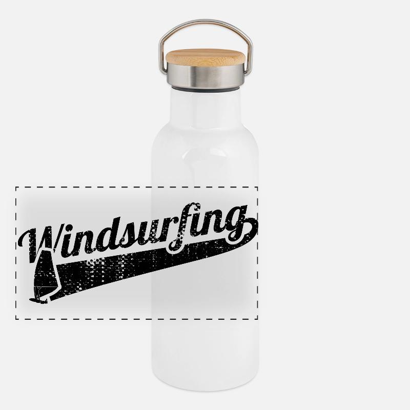 Panorama Thermosflasche mit Bambusdeckel