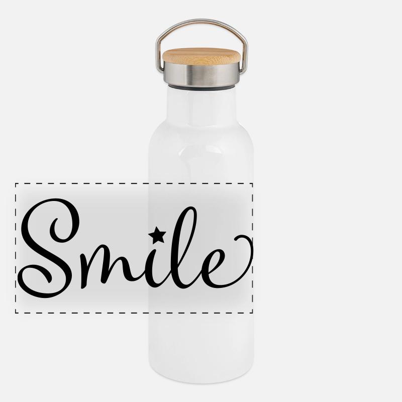 Smile Panoramic Thermal Bottle with Bamboo Lid
