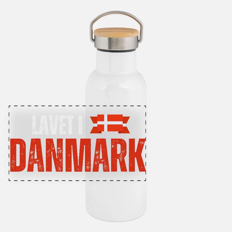 Made in Denmark, Danish pride Panoramic Thermal Bottle with Bamboo Lid