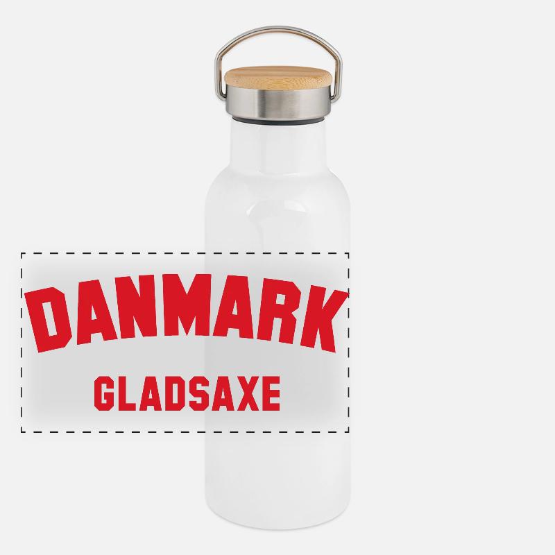 GLADSAXE Danmark Dänemark Panorama Thermosflasche mit Bambusdeckel