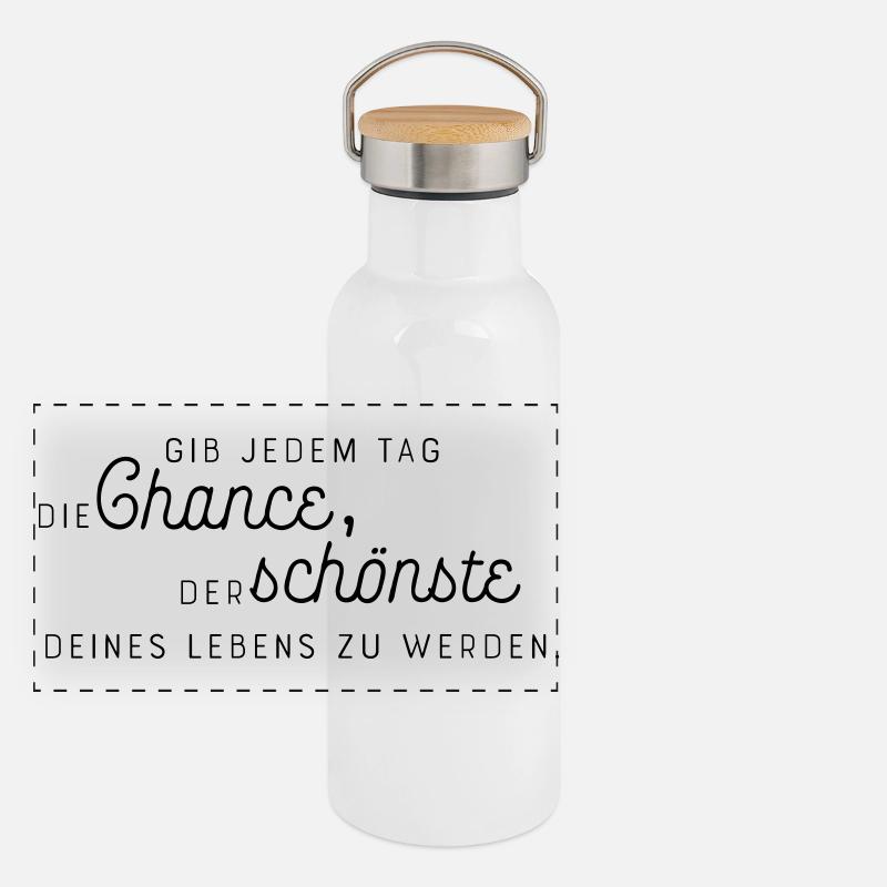 Explosion de couleurs abstraites sur toile Gourde isotherme avec bouchon en bambou