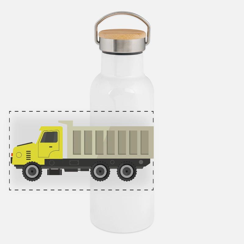 Lkw Panorama Thermosflasche mit Bambusdeckel