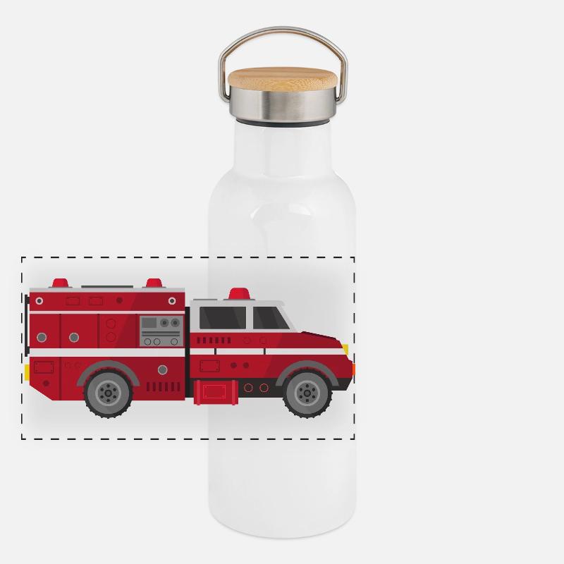 Camion de pompiers Gourde isotherme avec bouchon en bambou