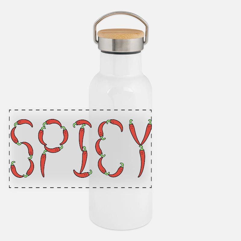 Chili spicy Panoramic Thermal Bottle with Bamboo Lid