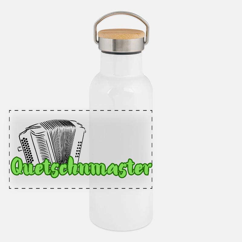 Quetschnmaster  Panorama Thermosflasche mit Bambusdeckel