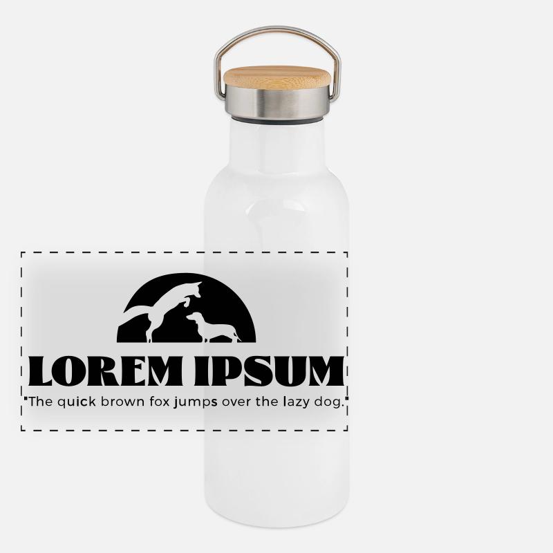 LoremIpsum – the quick brown fox ... Panoramic Thermal Bottle with Bamboo Lid