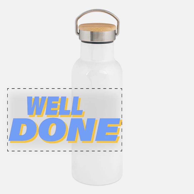 WELL DONE Panorama Thermosflasche mit Bambusdeckel