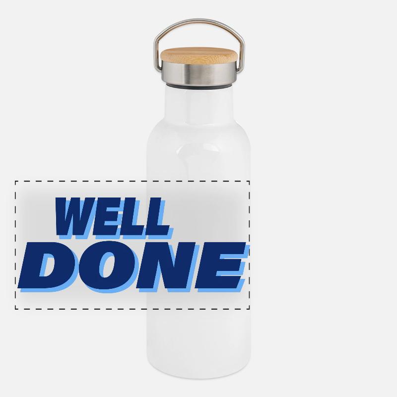 WELL DONE Panoramic Thermal Bottle with Bamboo Lid