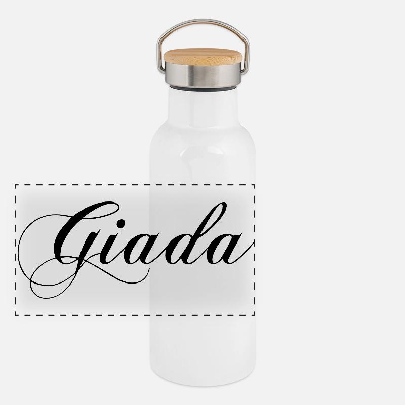 Jade Custom Products Panoramic Thermal Bottle with Bamboo Lid