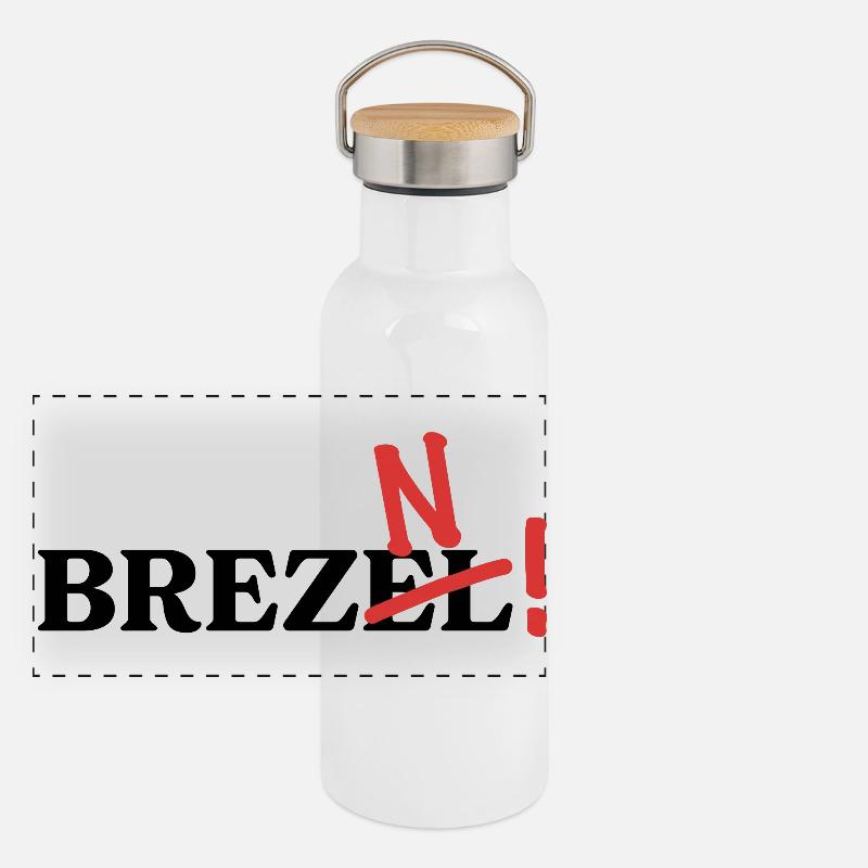 Es heißt Brezn! Panorama Thermosflasche mit Bambusdeckel