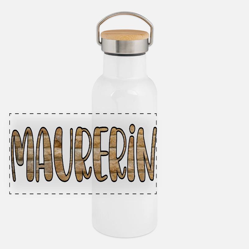 Industrie de la construction de maisons de maçon Gourde isotherme avec bouchon en bambou