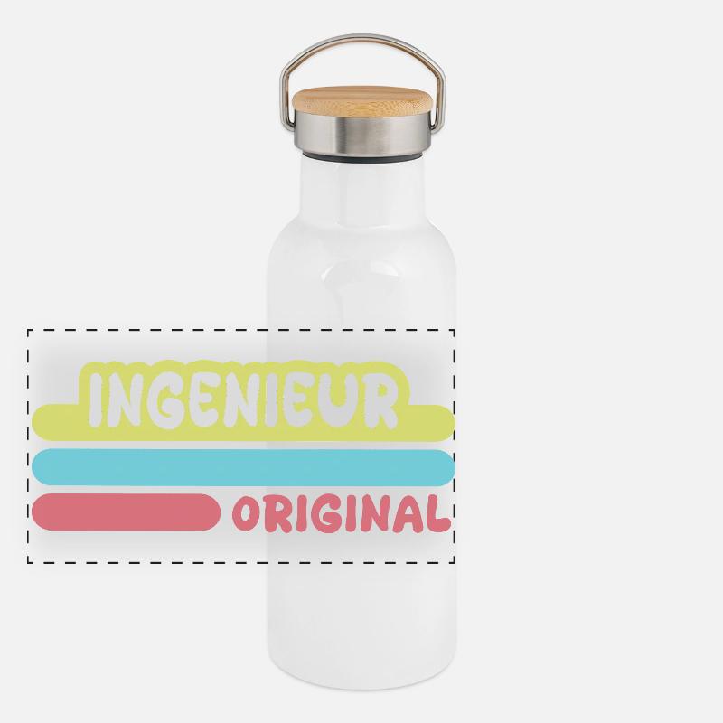 Engineer Panoramic Thermal Bottle with Bamboo Lid