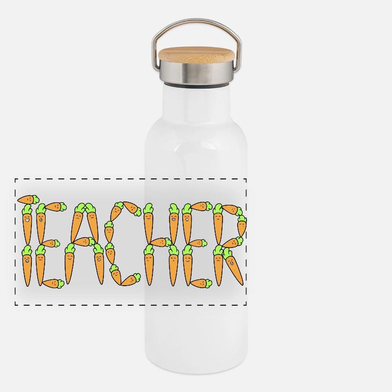 Professeur de carotte Gourde isotherme avec bouchon en bambou