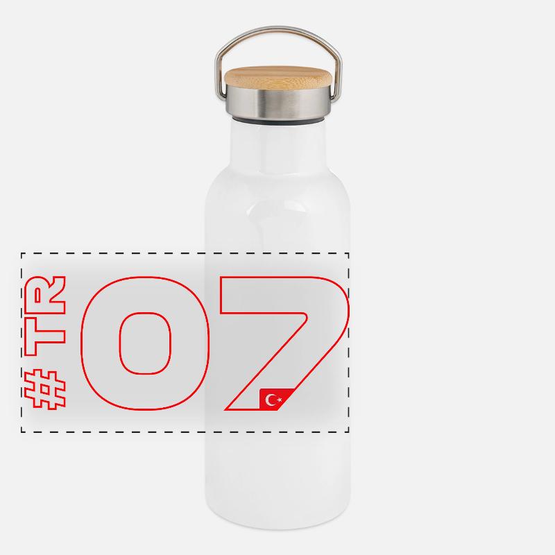 -TR07-2026 Gourde isotherme avec bouchon en bambou