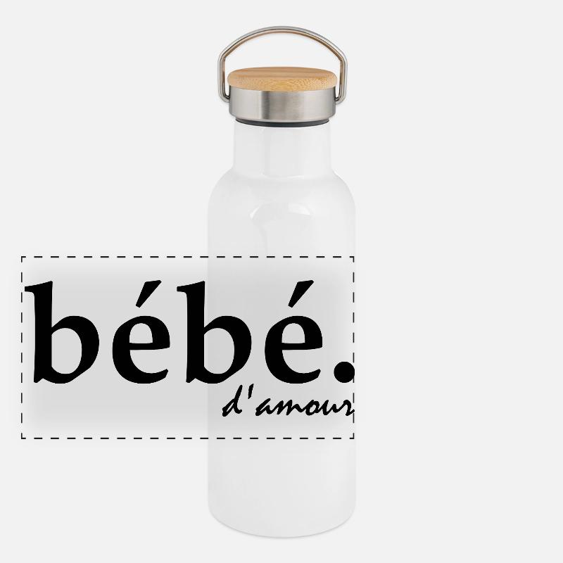 Bébé d'amour Gourde isotherme avec bouchon en bambou