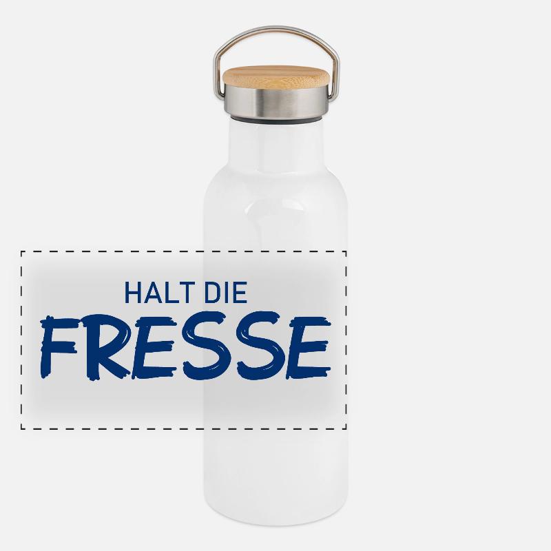 Shut Up - Cool Saying Panoramic Thermal Bottle with Bamboo Lid