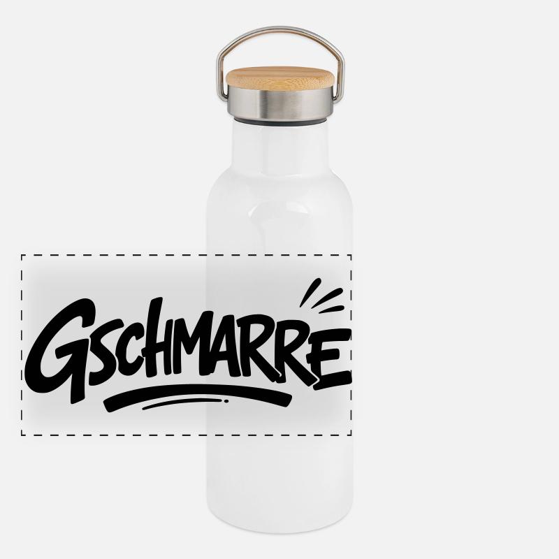 Panorama Thermosflasche mit Bambusdeckel
