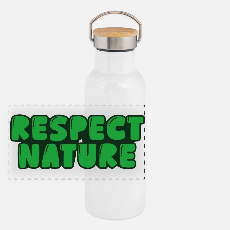 Respect nature Panoramic Thermal Bottle with Bamboo Lid