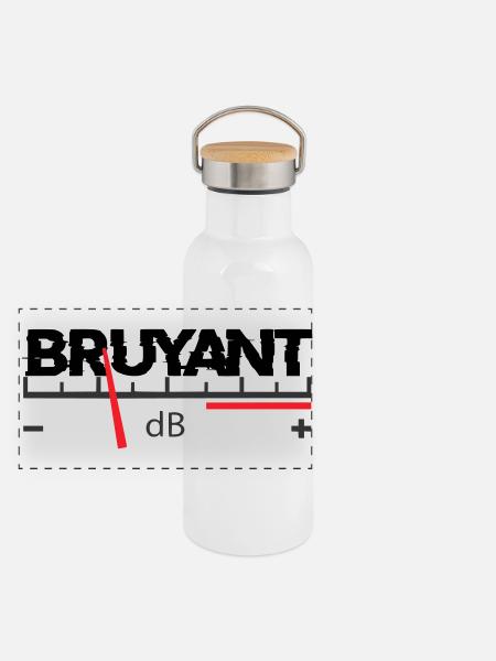 Bruyant  - Gourde isotherme avec bouchon en bambou - blanc - Devant