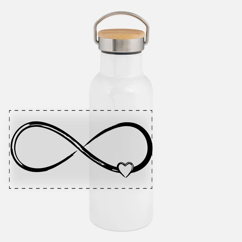 coeur de l'infini Gourde isotherme avec bouchon en bambou