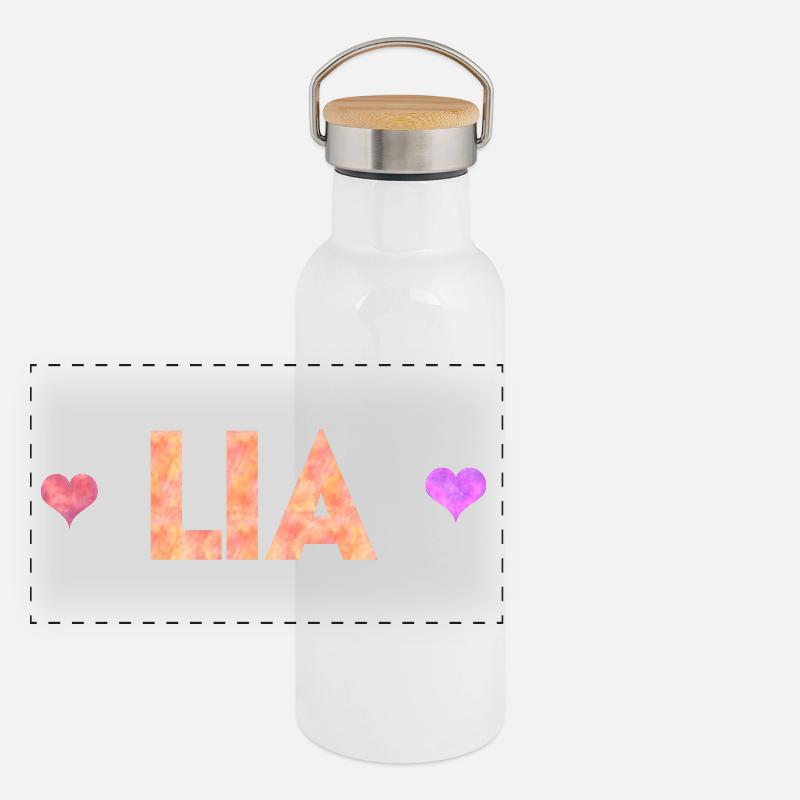 Lia Panoramic Thermal Bottle with Bamboo Lid