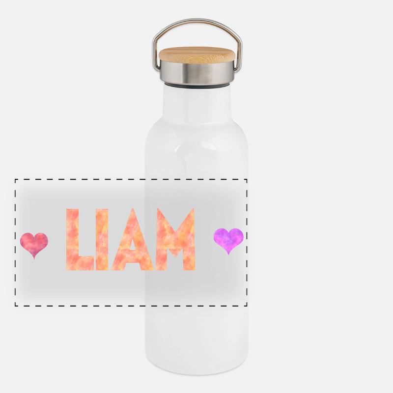 Liam Panorama Thermosflasche mit Bambusdeckel