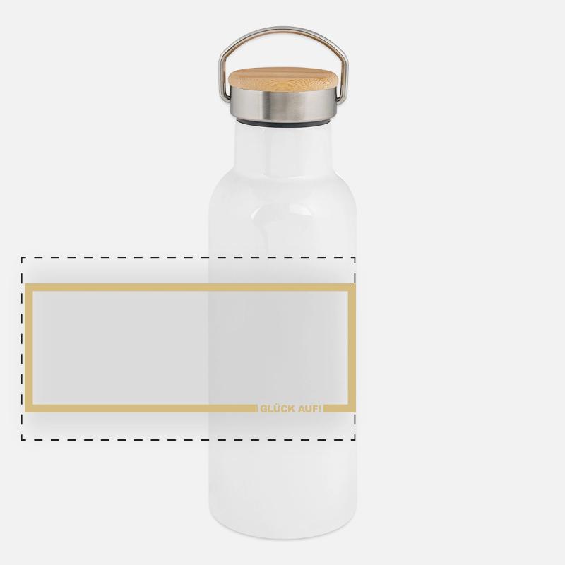KMPL - Buddy gold Panoramic Thermal Bottle with Bamboo Lid