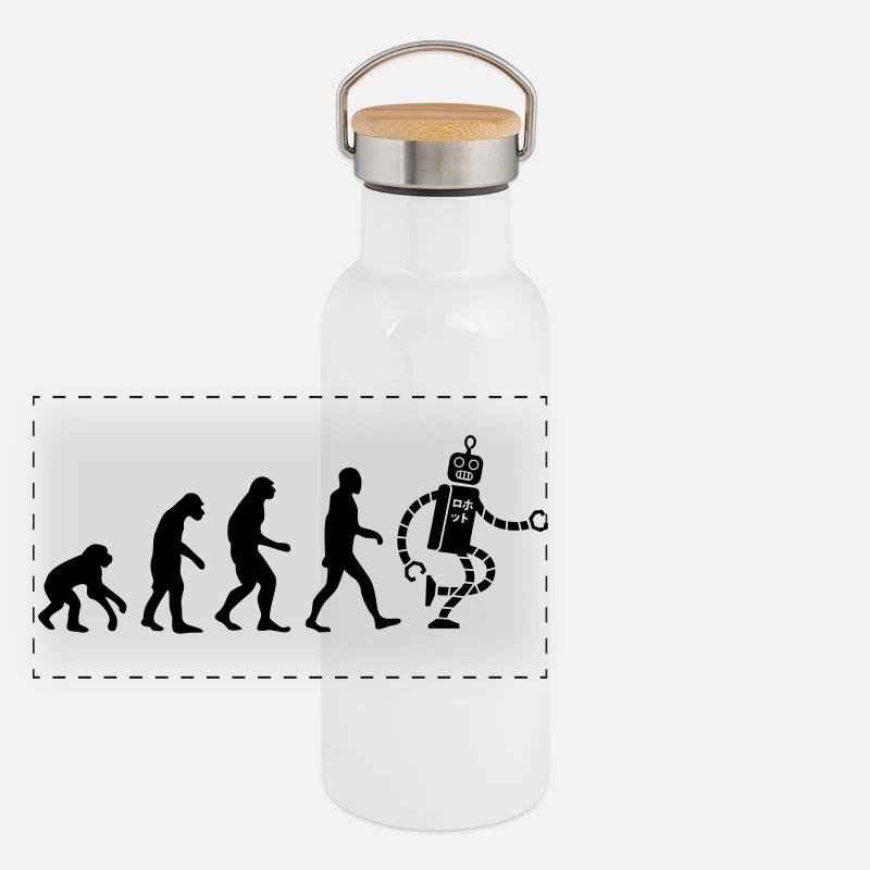 Panorama Thermosflasche mit Bambusdeckel