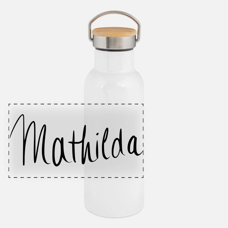 Mathilda - Gourde isotherme avec bouchon en bambou - blanc