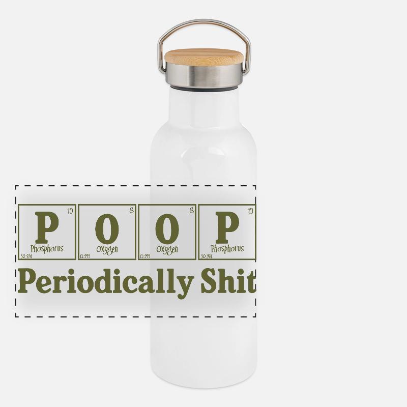 Panorama Thermosflasche mit Bambusdeckel