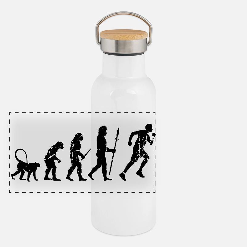 Entwicklung eines Läufers Panorama Thermosflasche mit Bambusdeckel
