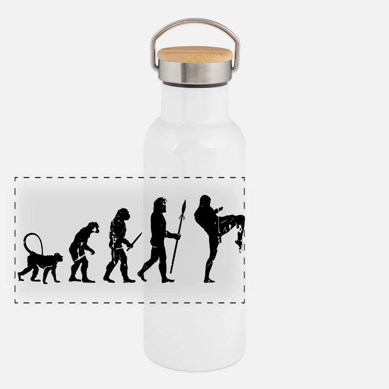 Kickboxer Panorama Thermosflasche mit Bambusdeckel