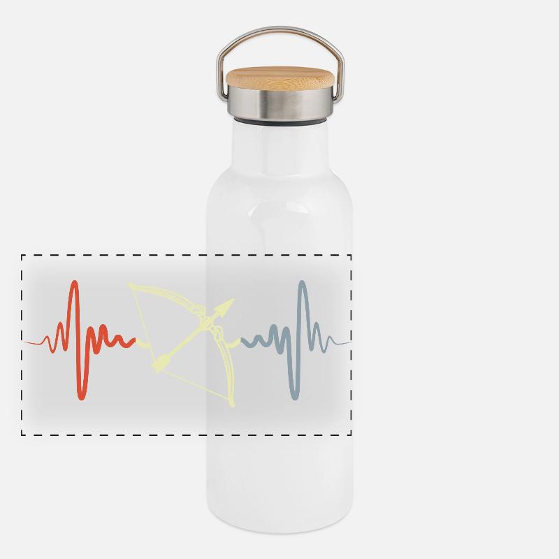 Arc Heartbeat Panoramic Thermal Bottle with Bamboo Lid