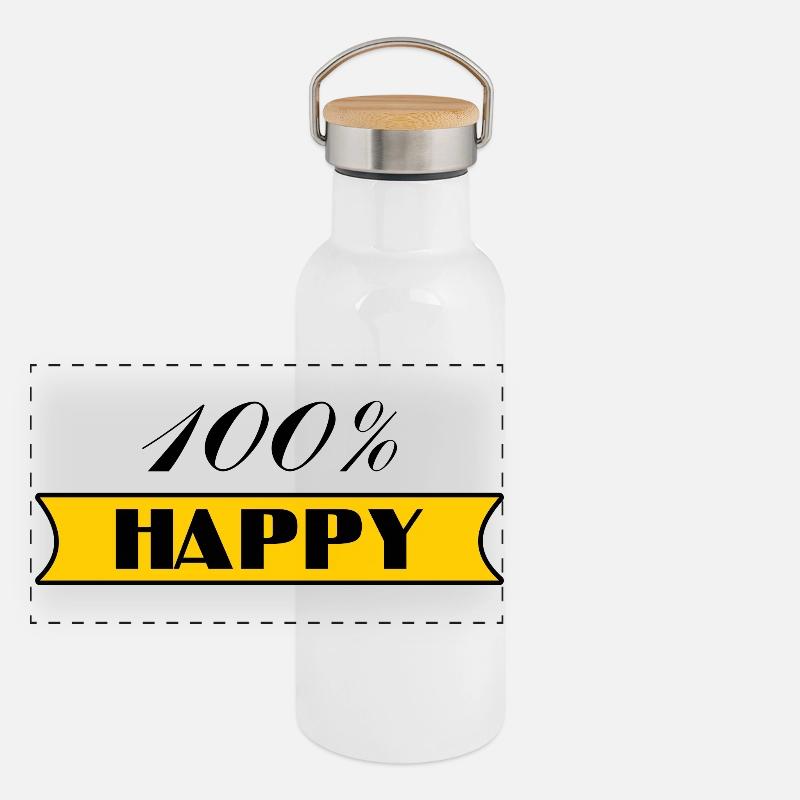 Jahrestag. Jubiläumsdekade. Humor. komisch Panorama Thermosflasche mit Bambusdeckel